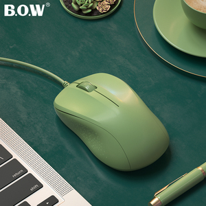 Bow dễ thương im lặng Chuột Trắng vàng hồng màu xanh lá cây chuột mini xách tay Ergonomic Máy Tính Có Dây Chuột chơi game cho máy tính để bàn máy tính xách tay - Product Image 4