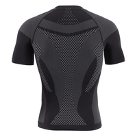 Lichtgrijze custom heren gymkleding onderlaag sporttops gym T-shirt