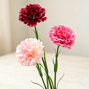Dongchen Crafts Artificial Carnation Silk <b>Flowers</b> Single-headed Long-stem 8.5 Cm Diameter <b>Vase</b> <b>Flowers</b> Home Decor - Product Image 1