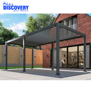 Kit de pergola 3x4 4x4 en aluminium à lames orientables, moderne et luxueux, pour extérieur, jardin, balcon, PL194151, abri solaire - Product Image 3