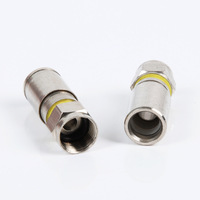 MT-7103 F-conector de compresión estándar 75-5, cable coaxial, RG6, cuatro escudo, tipo F