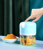 Best verkochte USB oplaadbare elektrische groentehakker, uiensnijder, fruitsnijder, keuken gadget, knoflookpers