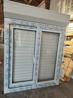 Fenêtre coulissante moderne en PVC avec volet roulant, verre trempé, coupe-vent, insonorisée, anti-moustiques, prix usine