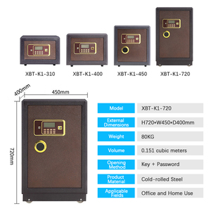 Thép an ninh sinh trắc học kỹ thuật số tiền an toàn hộp vân tay nhà khách sạn kết hợp điện tử két - Product Image 3