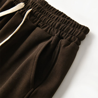 Shorts de sport en coton uni pour homme, de haute qualité, décontractés, avec cordon de serrage, amples et confortables, avec poches