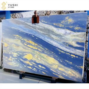Losas de Mármol Azul Cielo Retroiluminadas Translúcidas de Fábrica YUSHI para Encimeras de Cocina, Decoración de Paredes de Fondo de Vestíbulo - Product Image 1
