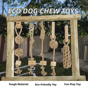 Mainan Kunyah Anjing Kustom Grosir dari Katun Rami Alami Ramah Lingkungan Tahan Lama Interaktif untuk Penggunaan Dalam Ruangan Mainan Tali Latihan - Product Image 2
