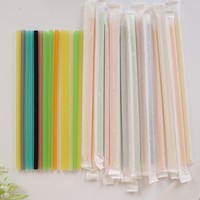 Pailles en riz jetables biodégradables de qualité alimentaire 200 mm Pailles à boire en riz naturel