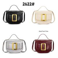 Sac à bandoulière exclusif en cuir PU avec fermoir, motif crocodile, nouvelle collection été 2026