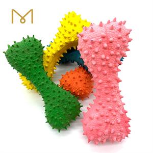 2026 Haustierprodukte Neues Latex-Gummi Knochenförmiges Gummi-Molar-Zahnspielzeug für Hunde - Product Image 2