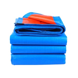 Bâche en toile PE imperméable 130g 3x4m 4x6m 6x10m 10x12m 100% vierge, nouveau matériau coréen, bleu orange, pour couverture de camion - Product Image 2