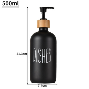Vente chaude : 2 bouteilles en verre Boston de 16 oz (500 ml) avec pompe, dans une boîte, pour lotion, savon liquide, gel douche, <span class=keywords><strong>shampoing</strong></span> - Product Image 5