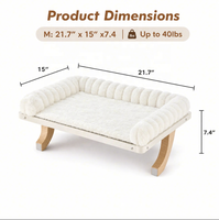 Hamac de fenêtre pour chat en bois pliable, lit suspendu avec ventouses, siège en peluche respirant pour chats d'intérieur et chatons, vente en gros OEM