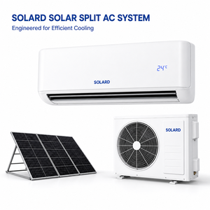 Climatiseur <span class=keywords><strong>solaire</strong></span> hybride AC/DC 24000 BTU, split, onduleur, refroidissement et <span class=keywords><strong>chauffage</strong></span>, avec alimentation de secours sur réseau, sans batterie requise - Product Image 1