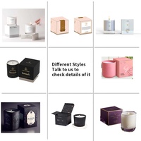 Boîtes Cadeaux de Luxe Personnalisées pour Bougies en Papier, Emballage de Pots avec Couvercle et Kit Vide en Gros, Carré Rigide Noir et Blanc