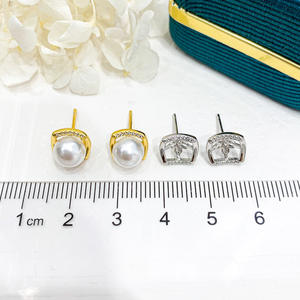 Accessoires en perles DIY 2021, plateau vide pour boucles d'oreilles en argent S925, simple et tendance, crochet d'oreille rond de 6-7 mm avec élégantes boucles d'oreilles en argent - Product Image 4