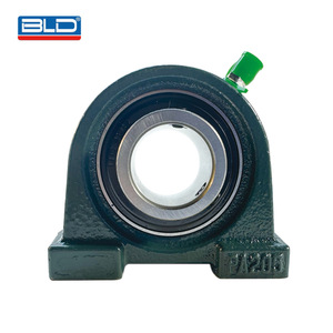Rodamiento vertical de bloque de almohada BLD UCPA206 con carcasa de hierro fundido y tapón verde para la industria alimentaria - Product Image 1