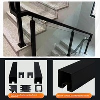 Aluminium-Legierung Kantenschutzprofile für Treppengeländer, Glastrennwände, Geländer, U-förmige Montagekanäle, Heimdekoration