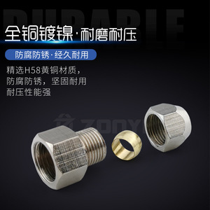 Raccord à filetage interne en cuivre nickelé, connecteur pneumatique à filetage G, adaptateur de tuyau droit 6 8 10 12 mm - Product Image 4