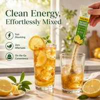 Qbioflex OEM/ODM Yerba Mate pour la perte de poids avec Inuline, L-Théanine, sans sucre, poudre de Yerba Mate saveur citron