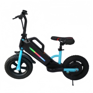 <span class=keywords><strong>Trottinette</strong></span> électrique bleue pour enfants, 12 pouces, pneus larges, avec lumière LED et siège réglable en hauteur - Product Image 5