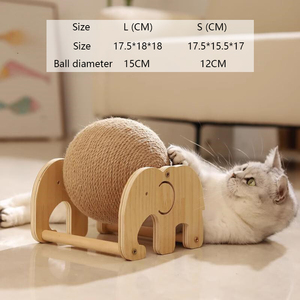 Eco-Friendly <b>Cat</b> Scratching Ball , Strong Hemp Rope & Sisal Material, Sharpens Claws, Self-Entertainment <b>Toy</b> <b>for</b> Home Use/ - Product Image 2