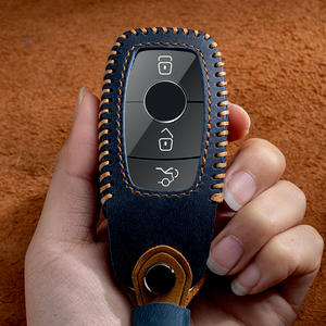 Nouveau Style de mode de luxe en peau de cheval fou boîte à clés Benz C étui de clé de voiture en cuir véritable pour <span class=keywords><strong>Mercedes</strong></span> protecteur de clé de voiture - Product Image 2
