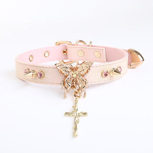 Collier ras du cou papillon - Couleur personnalisée, collier en forme de croix, laisse sexy pour tirer, design de niche, <span class=keywords><strong>doux</strong></span>, cool, BDSM, <span class=keywords><strong>bondage</strong></span> sexuel - Product Image 2