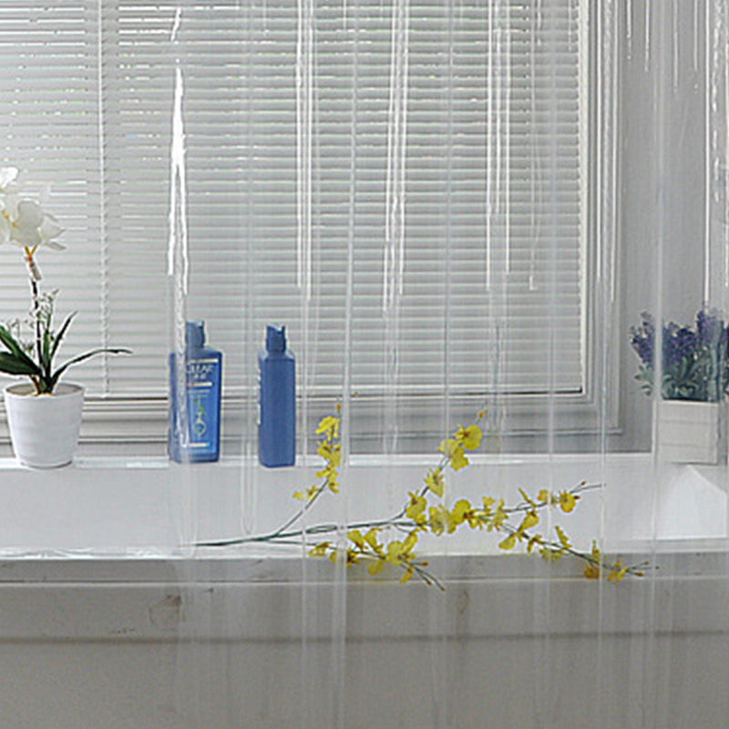 Прозрачная занавеска для душа PEVA на заказ, магнитная Водонепроницаемая подкладка, антимикробная устойчивая к плесени занавеска, аксессуары