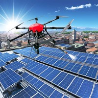 Drone de nettoyage haute pression avancé 220V pour panneaux solaires, fenêtres, façades, murs, toits de villas