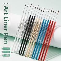 Pinceles de Precisión con Pelo Sintético para Pintura en Miniatura, Muñecas de Vinilo, Yeso, Cerámica y Suministros de Arte