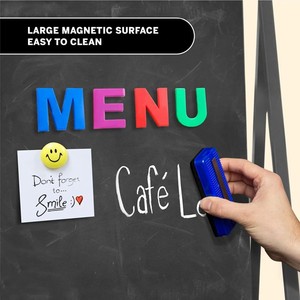 Pizarra basculante <span class=keywords><strong>de</strong></span> <span class=keywords><strong>Metal</strong></span> <span class=keywords><strong>de</strong></span> doble cara para uso en el hogar, tablero <span class=keywords><strong>de</strong></span> menú alternativa con marco magnético - Product Image 3