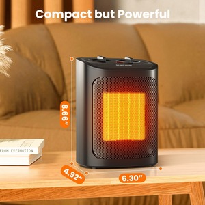 Calentadores Eléctricos Portátiles Mini de Escritorio al por Mayor, Calentador de Espacio Eléctrico para el Hogar con Botón Mecánico para el Invierno - Product Image 3
