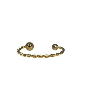Bracelet tendance en acier inoxydable 316L plaqué or PVD, design torsadé, bijoux durables et résistants pour femmes - Product Image 1