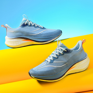 Men's Casual Comfortable Sports Shoes Lace-Up Lightweight Knitted Design Soft <b>Cushioning</b> <b>Pads</b> Waterproof Anti-Slippery - Product Image 4