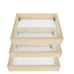 Tamis de jardin en bois de pin massif, ensemble de tamis à terre, maille en acier inoxydable/galvanisé, fabrication OEM/ODM prise en charge pour les commandes en gros - Product Image 1