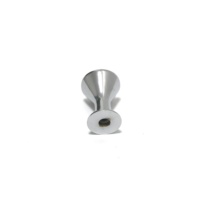 Finition chromée Diamètre 20mm x 26mm Bouton de tiroir Matériau en alliage de zinc Bouton rond plat et poignée Meubles d'armoire