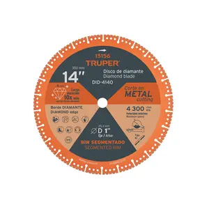BOX 1 Disque diamanté 14' x 4 mm, pour découpe de métaux, TRUPER - Product Image 1