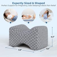 Oreiller orthopédique en mousse à mémoire de forme pour genoux entre les jambes Positionneur Oreillers pour douleur à la hanche Soulagement de la douleur au bas du dos Sciatique Chirurgie Cadeaux