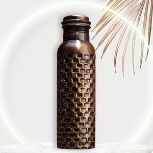 Bouteille d'eau en cuivre de bonne qualité, réutilisable, pour la maison, le bureau, la salle de sport, les voyages. Disponible à prix réduit. - Product Image 1