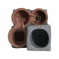 Fontaine d'eau extérieure Oniya avec jardinière et lumières LED, cascade en résine style pierre à plusieurs niveaux pour jardin, patio, véranda, cour