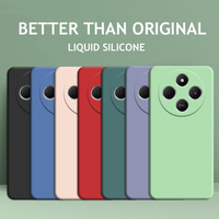 Pour Redmi A5 4G POCO C71 étui en Silicone liquide caoutchouc uni étui de protection en TPU couverture de téléphone pour Xiaomi Redmi Note 14 Pro Plus