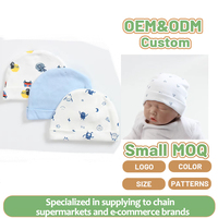 Juego de 3 Gorros de Algodón para Bebé Recién Nacido, Unisex, para Todas las Estaciones, Color Caramelo, Ecológicos, con Diseño de León y Oso, para Niñas y Niños