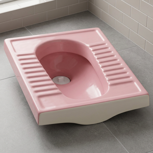 Casserole Orissa brun foncé Design moderne Toilette à squat en céramique sur pied WC avec chasse d'eau pour salle de bain Toilette à squat à chasse d'eau - Product Image 5