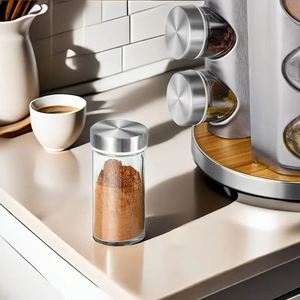 Multi-layer Stainless Steel Rotating Seasoning Rack with <b>Jar</b>, Kitchen Special 360 Degree Rotating Table Seasonin - Product Image 5