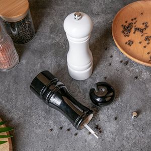 Moulin à poivre manuel en bois, accessoires de cuisine, salière en céramique, moulin à épices par gravité - Product Image 4