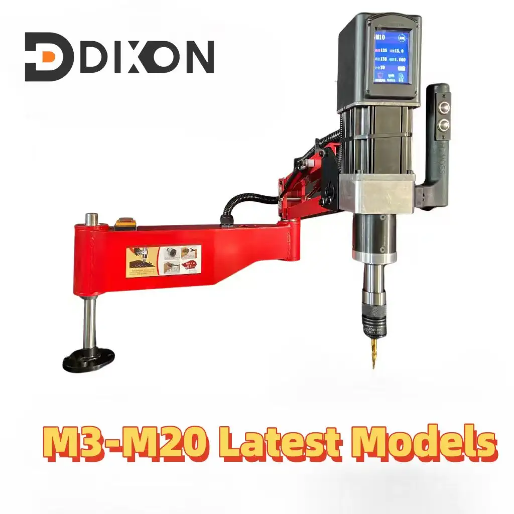 Máquina de rosqueamento elétrica M3-M20 1800w 416rpm Cnc para perfuração de tubos de metal, parafuso de braço flexível automático, parafuso de rosca