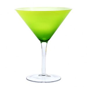 Verre à vin rouge à pied vert épais en cristal / magnifique verre à martini à pied vert épais - Product Image 6
