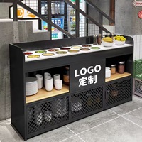 Station de condiments en acier inoxydable pour bar à sauces, idéale pour les restaurants de hot pot et le service de restauration