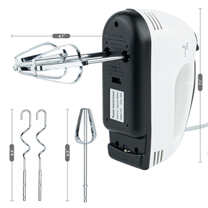 Batidora Eléctrica de Mano de 7 Velocidades y 200W con Batidores de Acero Inoxidable y Ganchos para Amasar, Diseño de Elevación de Tazón para Repostería, Crema, Huevos - Product Image 6